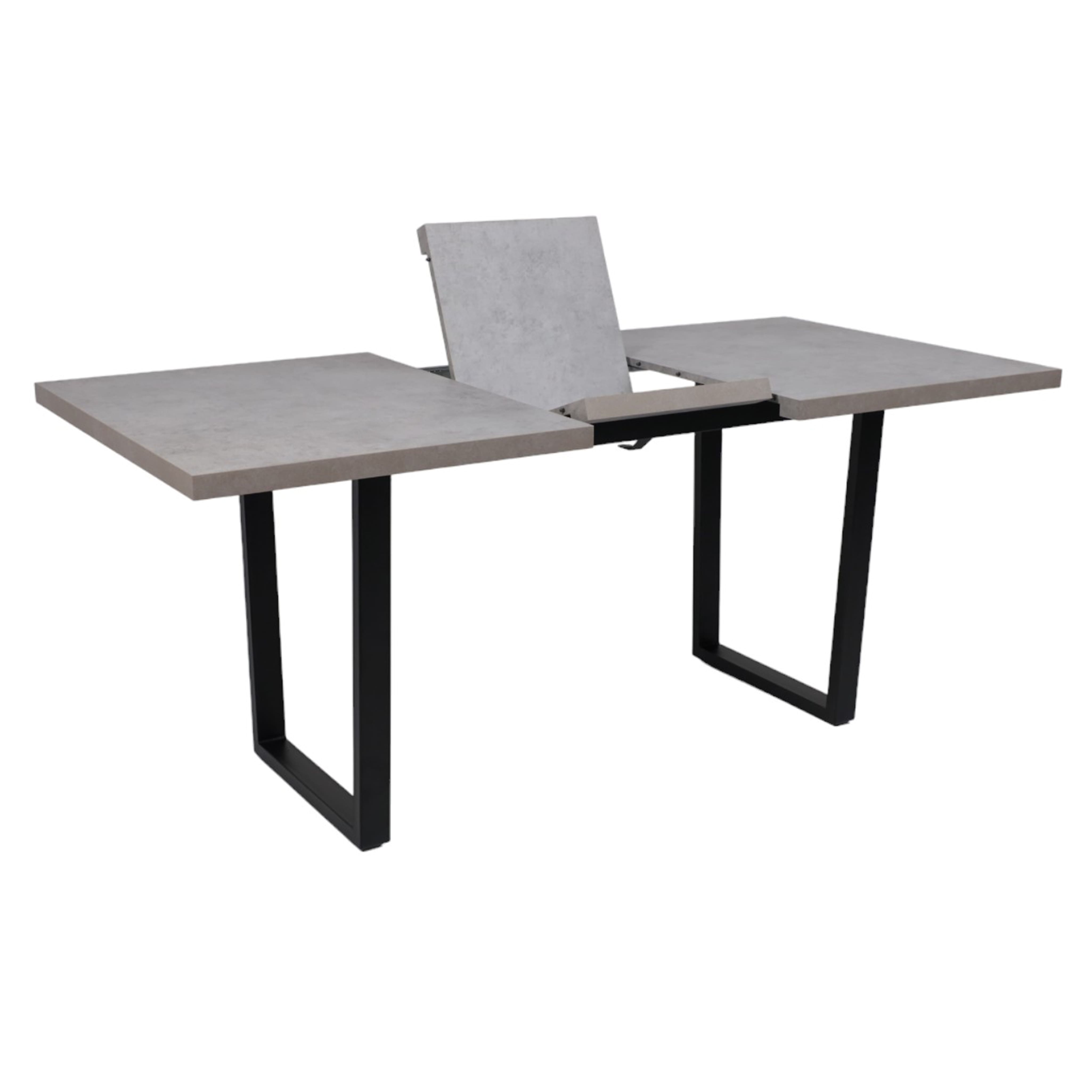 Стол FIT 120 раздвижной, 1200(1600)*800, Бетон светлый/Черный_preview_7