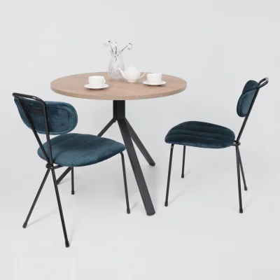 Стул TORI, темно-бирюзовый велюр VOSS 86/черный_9