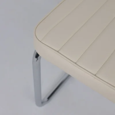 Кресло СЛАВИЯ Люкс, Pegaso крем экокожа/хром_8