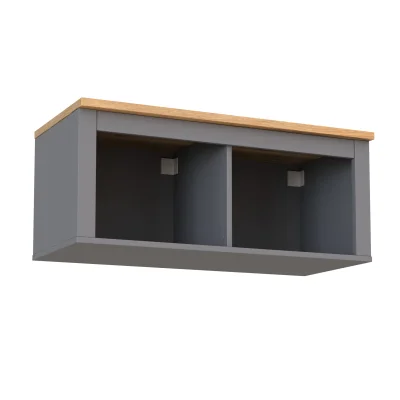 Полка навесная САГА 2 секции, серая/ясень (2.08.17.140.15 RU) фотография