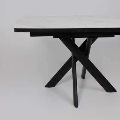 Стол LEONEL-130, раздвижной 130(165)х85, CALAKATTA ST CER/Черный_11