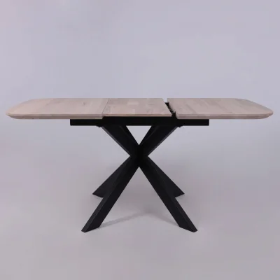 Стол ВЕЙВ раздвижной, 120(160)*80*75, дуб беленый/черный (ПрР-3 DSW (02) КСЕ/Р-80)_30