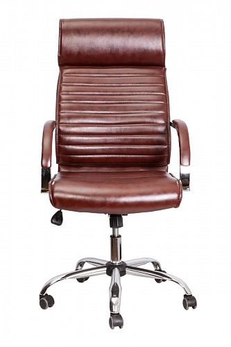 Компьютерные кресла - Кресло поворотное ALEXANDER, CHROME, ECO (коричневый)