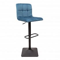 Барные стулья - Стул барный AMAZON, (темно-лазурный велюр HCJ-45/черный)