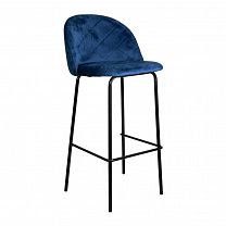 Барные стулья - Стул ICON, барный, синий велюр HLR 64/черный