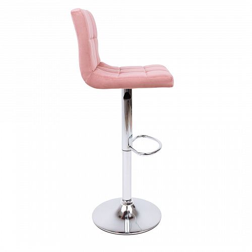 Барные стулья - Стул барный LOGOS, (терракотовый велюр HCJ-23/хром)