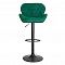 Барные стулья - Стул барный BERLIN, (зеленый велюр/черный)