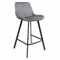 Барные стулья - Стул барный LEROS, (серый велюр HLR-21/черный)