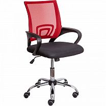 Компьютерные кресла - Кресло поворотное RICCI, CHROME (красный+черный)
