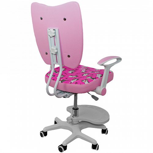 Компьютерные кресла - Кресло поворотное PEGAS, ткань, (розовый с котятами)