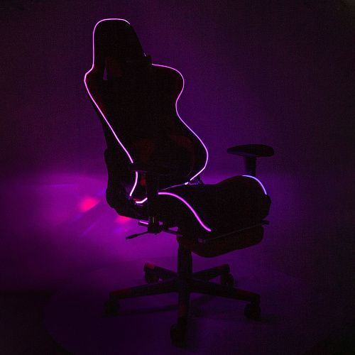 Геймерские кресла - Кресло поворотное AXEL, RGB, ткань, черный+красный