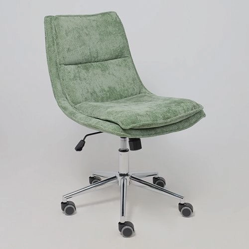 Кресло LOLA, зеленая рогожка GY91-14/хром_11