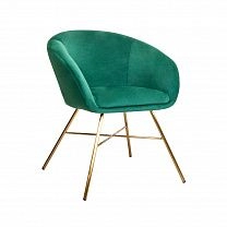 Кухонные стулья и табуреты - Стул AMUR, (зеленый велюр/золото)