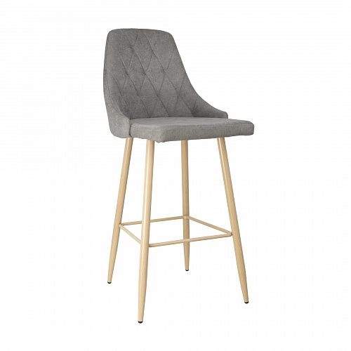 Барные стулья - Стул LARA,2 , барный, светло-серая ткань 1701-26/дуб