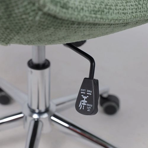 Кресло LOLA, зеленая рогожка GY91-14/хром_17