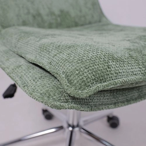 Кресло LOLA, зеленая рогожка GY91-14/хром_14