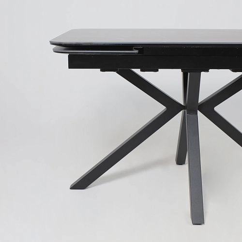 Стол РЕЙН NEW,керамика 0 кат. 1200(1840)*800, Камень черный Greys Black/Черный матовый_9