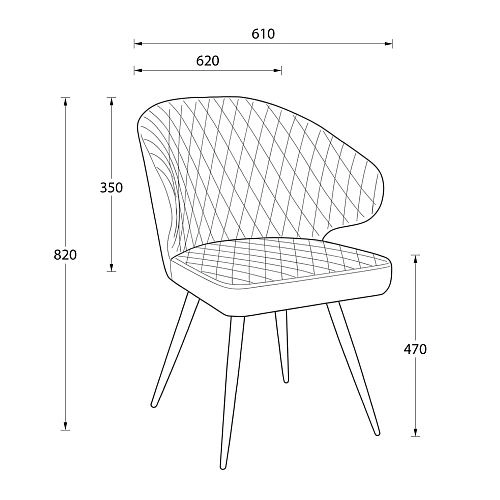 Стул ROB-R1 360, d16 OCHRE LUX\черный_16