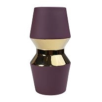 Ваза керамическая ASTOR, фиолетовый+золотой, 12*25см фотография