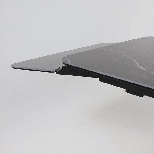 Стол РЕЙН NEW,керамика 0 кат. 1200(1840)*800, Камень черный Greys Black/Черный матовый_12