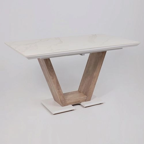 Стол ТОРОНТО, керамика 0 кат. 1400(1715)*800, Камень белый Greys white/Ель умбра_8