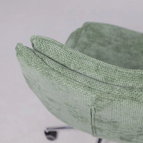 Кресло LOLA, зеленая рогожка GY91-14/хром_16