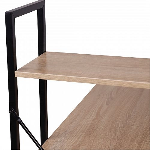 Стол письменный ONYX, со стеллажом, светлый дуб/черный металл, 1200*600*750(1220)_7