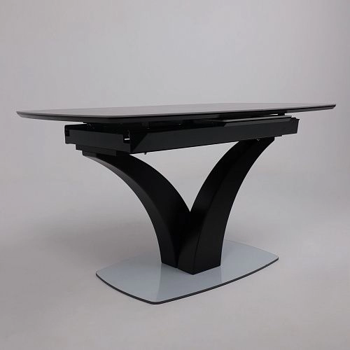 Стол НОТР ДАМ MODERNE, керамика 0 кат. 1400(1800)*850, Камень серый Greys Grey/Черный матовый_8