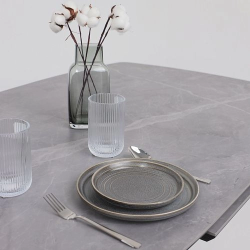 Стол НОТР ДАМ MODERNE, керамика 0 кат. 1400(1800)*850, Камень серый Greys Grey/Черный матовый_5