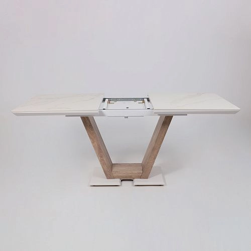 Стол ТОРОНТО, керамика 0 кат. 1400(1715)*800, Камень белый Greys white/Ель умбра_21