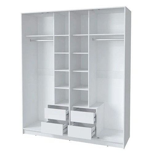 Шкаф КОНЦЕПТ КТ-Ш4(з), к.Белый/ф.Белый  (В2128хШ1800хГ547мм)_3