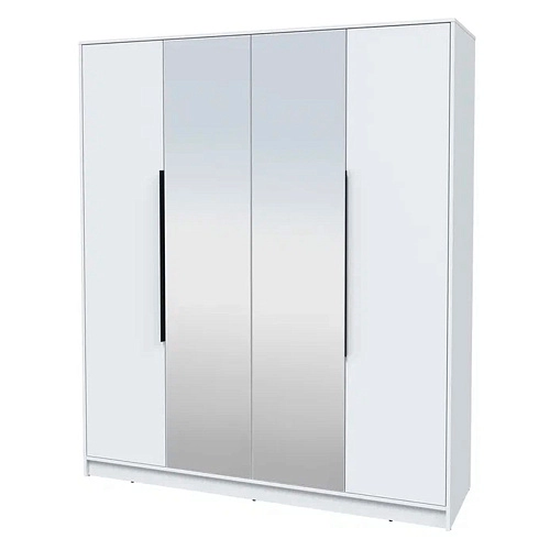 Шкаф КОНЦЕПТ КТ-Ш4(з), к.Белый/ф.Белый  (В2128хШ1800хГ547мм)_1