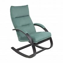 Кресло-качалка Leset Морено (Венге текстура, мятный велюр V 43) фотография