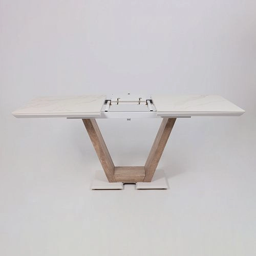 Стол ТОРОНТО, керамика 0 кат. 1400(1715)*800, Камень белый Greys white/Ель умбра_22