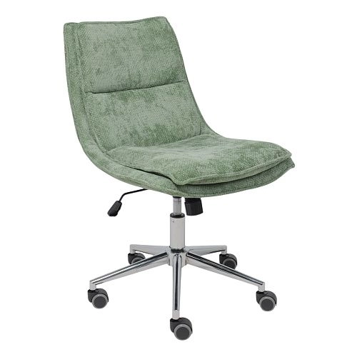 Кресло LOLA, зеленая рогожка GY91-14/хром_1