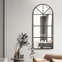 Зеркало с шлифованной кромкой и УФ-печатью (черный), 1100*500, Д-065 фотография