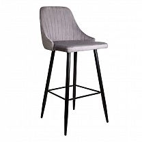 Барные стулья - Стул MEGAN-2, барный, светло-серый велюр HLR20/черный