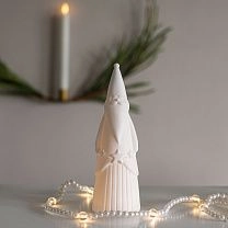 Светодиодный декор AKS тип 10 ( Санта-клаус, керамика 6.4х19.2см 1LED, LR44*3 ) фотография