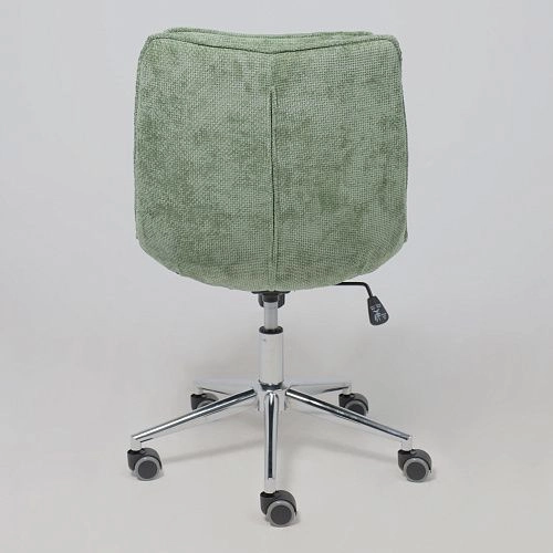 Кресло LOLA, зеленая рогожка GY91-14/хром_13