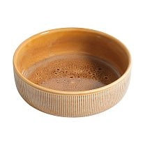 Боул-миска STRIA, фарфор, пшеничный, d16,5*5,5см фотография